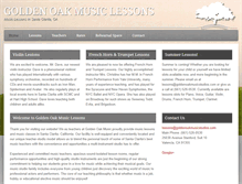 Tablet Screenshot of goldenoakmusiclessons.com